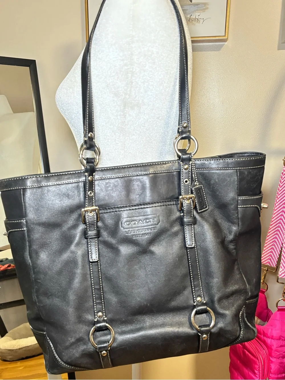 Coach leather tote